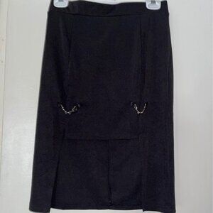 Black Hi-Lo Skirt, Size Large